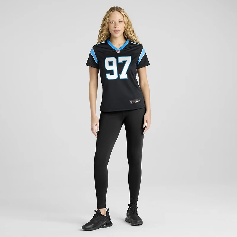 Women's Nike Bobby Brown  Black Carolina Panthers Team Game Jersey