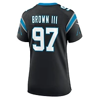 Maillot Nike Bobby Brown III noir pour femme des Carolina Panthers