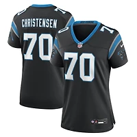 Maillot de match d'équipe des Panthers la Caroline noirs Brady Christensen Nike pour femme
