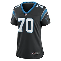 Maillot de match d'équipe des Panthers la Caroline noirs Brady Christensen Nike pour femme