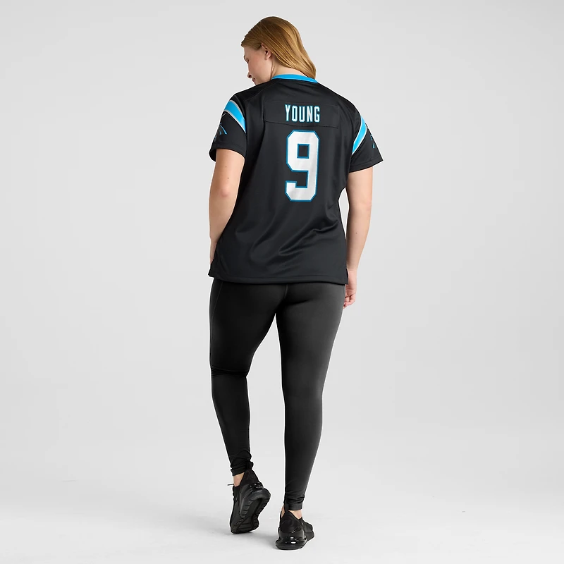 Maillot de match l'équipe Nike Bryce Young des Panthers la Caroline pour femme, noir
