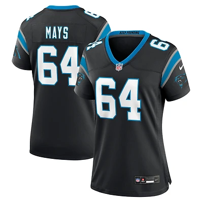 Maillot Nike Cade Mays noir pour femme des Carolina Panthers
