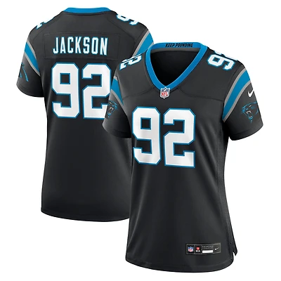 Women's Nike Cam Jackson  Black Carolina Panthers Team Game Jersey