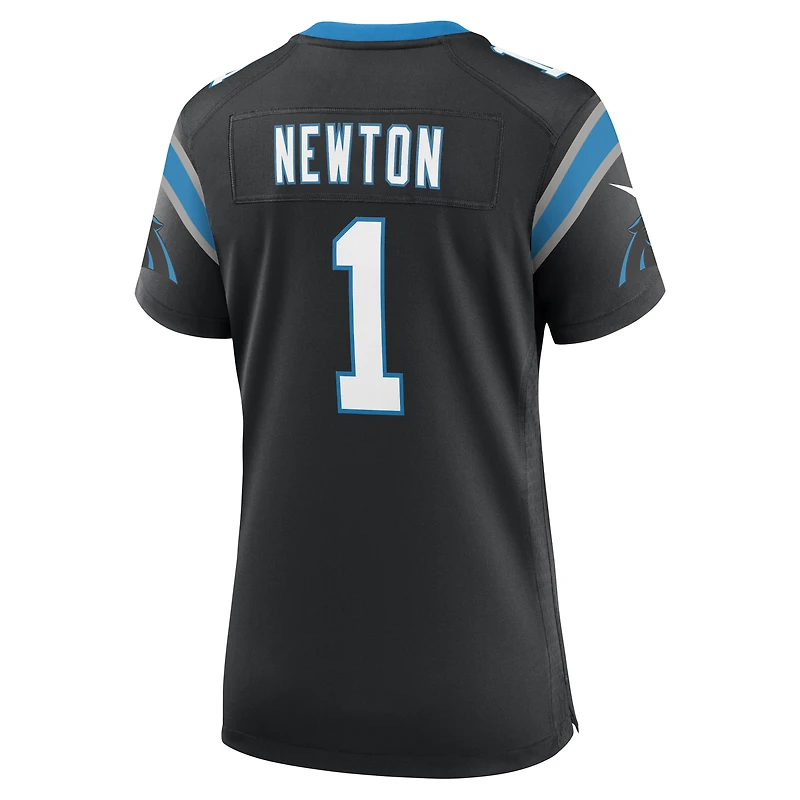 maillot Nike Cam Newton noir pour femme, de match retiré l'équipe des Carolina Panthers