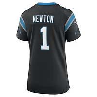 maillot Nike Cam Newton noir pour femme, de match retiré l'équipe des Carolina Panthers
