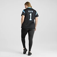 maillot Nike Cam Newton noir pour femme, de match retiré l'équipe des Carolina Panthers