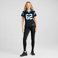 Maillot de match Nike Chandler Zavala noir pour femme des Carolina Panthers