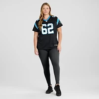 Maillot de match Nike Chandler Zavala noir pour femme des Carolina Panthers