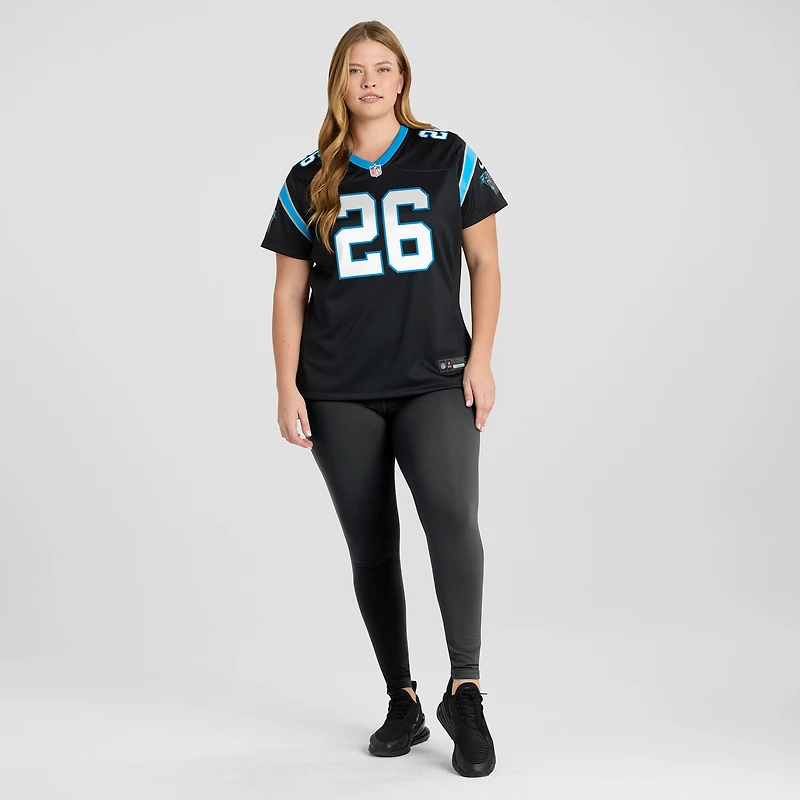 Maillot de match Nike Chau Smith-Wade pour femme, noir, Carolina Panthers