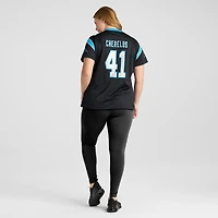 Women's Nike Claudin Cherelus Black Carolina Panthers Team Game Jersey