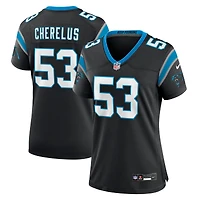 Women's Nike Claudin Cherelus  Black Carolina Panthers Team Game Jersey