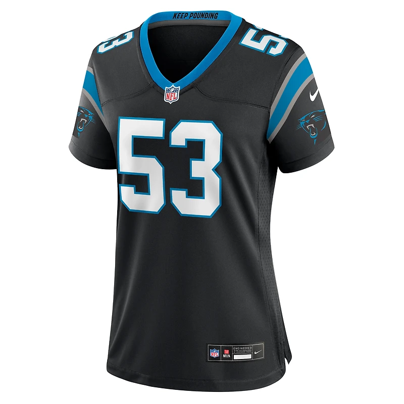 Women's Nike Claudin Cherelus  Black Carolina Panthers Team Game Jersey