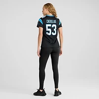Maillot de match l'équipe Nike Claudin Cherelus des Panthers la Caroline noirs pour femmes