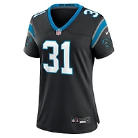 Maillot de match Nike Corey Thornton noir pour femme des Carolina Panthers