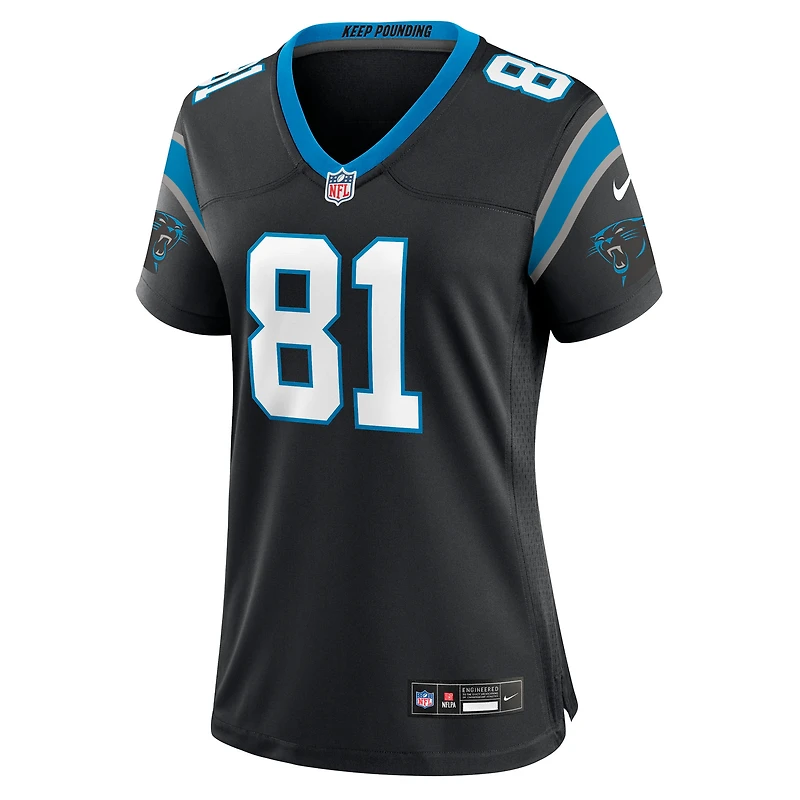 Maillot Nike Dalevon Campbell noir pour femme des Carolina Panthers