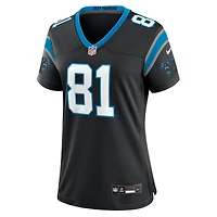 Maillot Nike Dalevon Campbell noir pour femme des Carolina Panthers