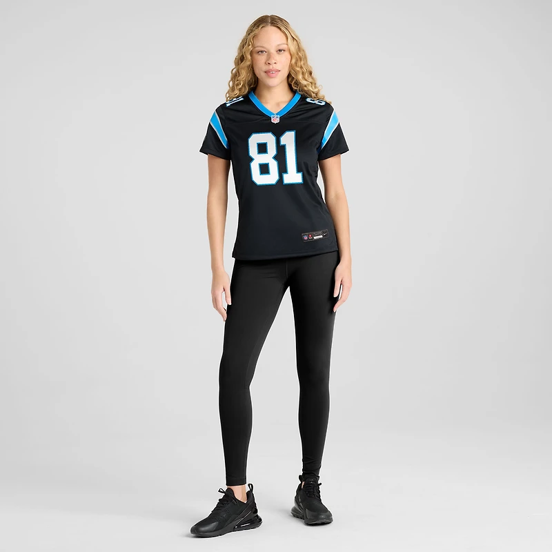 Maillot Nike Dalevon Campbell noir pour femme des Carolina Panthers