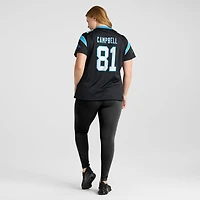 Maillot Nike Dalevon Campbell noir pour femme des Carolina Panthers