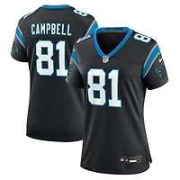 Maillot Nike Dalevon Campbell noir pour femme des Carolina Panthers