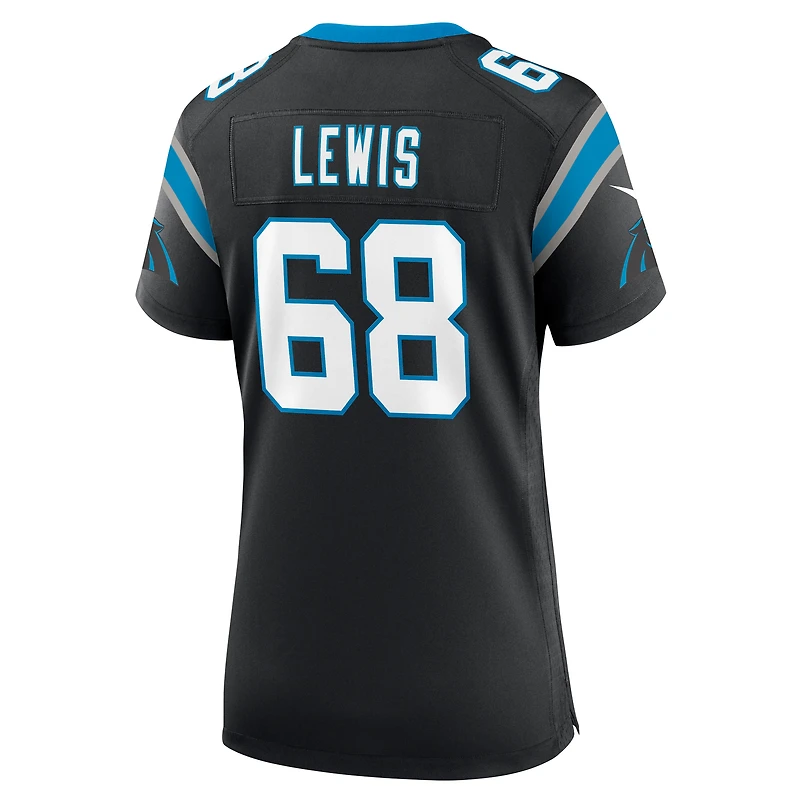 Women's Nike Damien Lewis Black Carolina Panthers Game Jersey