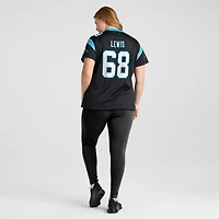 Maillot de match Nike Damien Lewis noir Carolina Panthers pour femme
