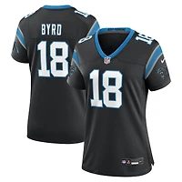Maillot de joueur des Panthers la Caroline noirs Damiere Byrd Nike pour femme
