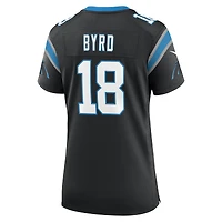 Maillot de joueur des Panthers la Caroline noirs Damiere Byrd Nike pour femme