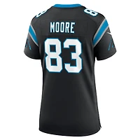 Maillot de match Nike David Moore noir Carolina Panthers pour femme