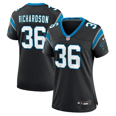 Maillot Nike Demani Richardson noir pour femme des Carolina Panthers