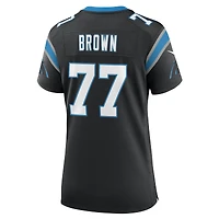 Maillot de match l'équipe Nike Deonte Brown Black Carolina Panthers pour femme