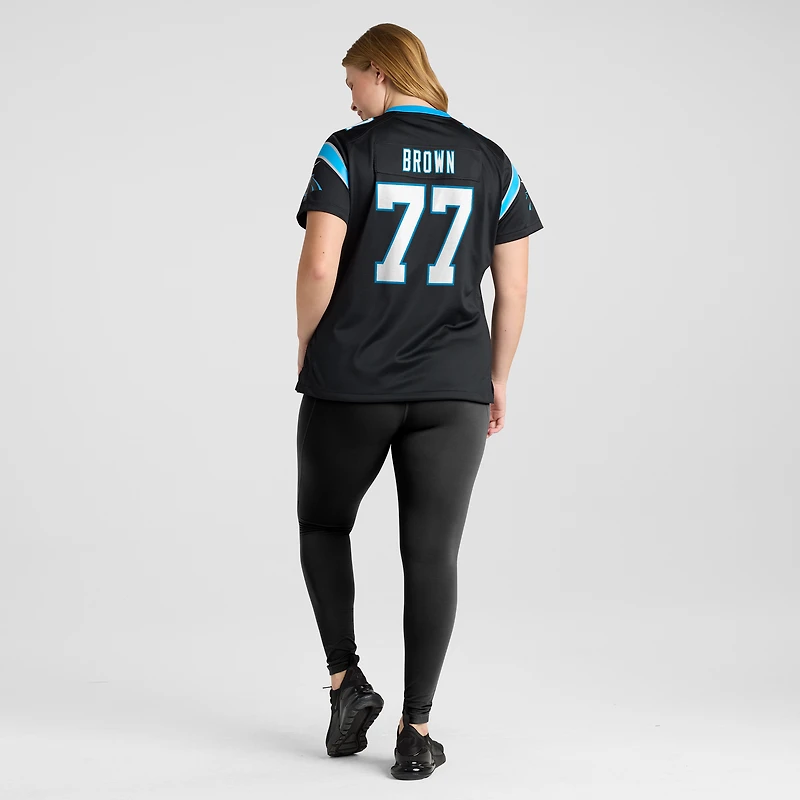 Women's Nike Deonte Brown Black Carolina Panthers Team Game Jersey