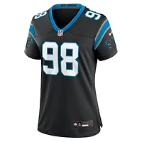 Maillot de match Nike D.J. Wonnum noir Carolina Panthers pour femme