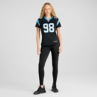 Maillot de match Nike D.J. Wonnum noir Carolina Panthers pour femme