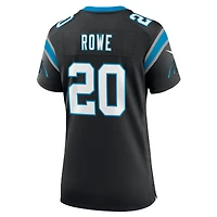 Maillot de match Nike Eric Rowe des Panthers la Caroline noir pour femme
