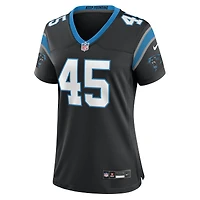 Women's Nike Giovanni Ricci Black Carolina Panthers Team Game Jersey