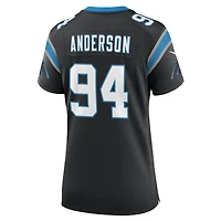 Maillot de match l'équipe Nike Henry Anderson des Panthers la Caroline noir pour femme