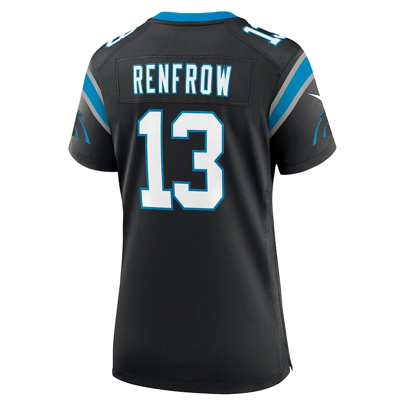 Maillot Nike Hunter Renfrow noir pour femme des Carolina Panthers