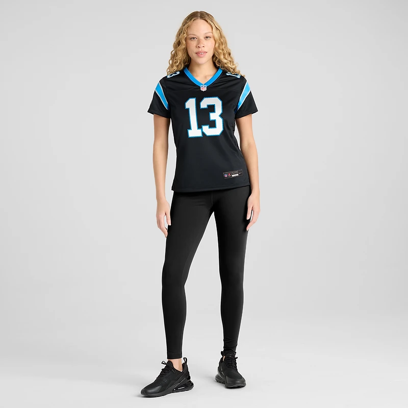 Maillot Nike Hunter Renfrow noir pour femme des Carolina Panthers