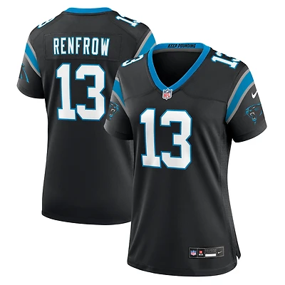 Maillot Nike Hunter Renfrow noir pour femme des Carolina Panthers