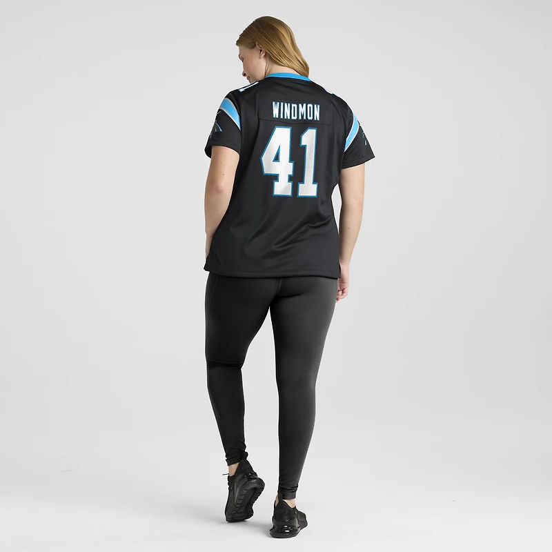 Women's Nike Jacoby Windmon Black Carolina Panthers Team Game Jersey