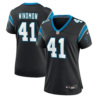 Women's Nike Jacoby Windmon Black Carolina Panthers Team Game Jersey