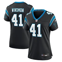 Women's Nike Jacoby Windmon  Black Carolina Panthers Team Game Jersey