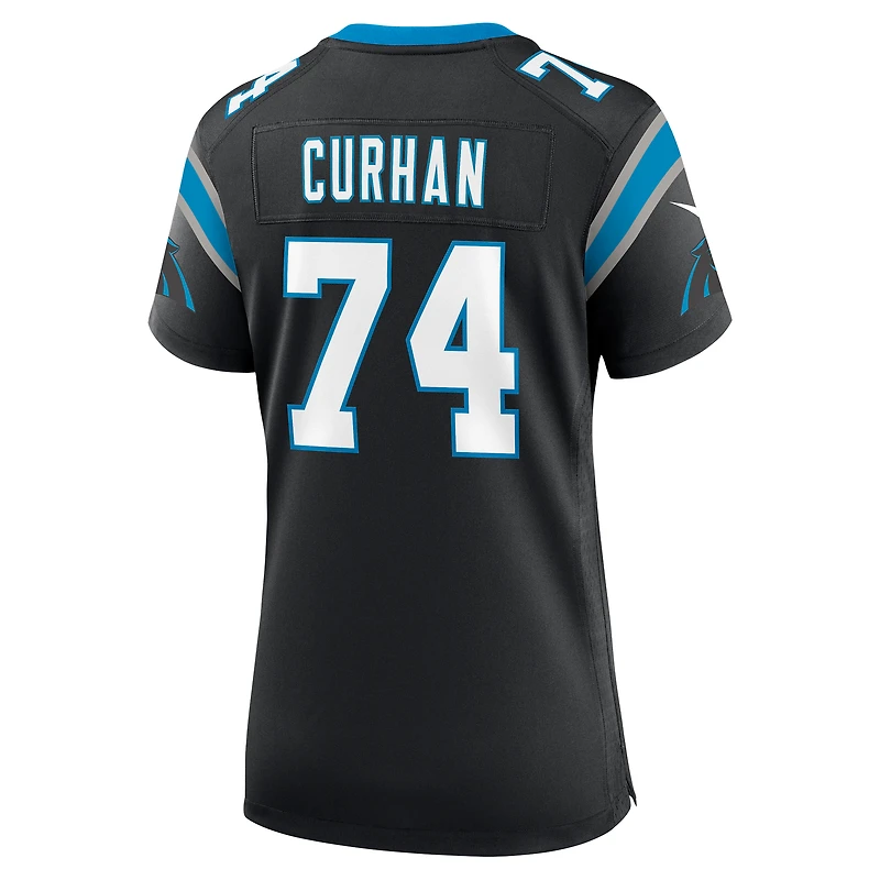 Maillot Nike Jake Curhan noir pour femme des Carolina Panthers