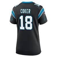 Maillot Nike Jalen Coker noir pour femme des Carolina Panthers