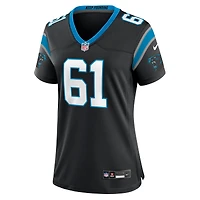 Maillot de match Nike Jarrett Kingston pour femme, noir, Carolina Panthers