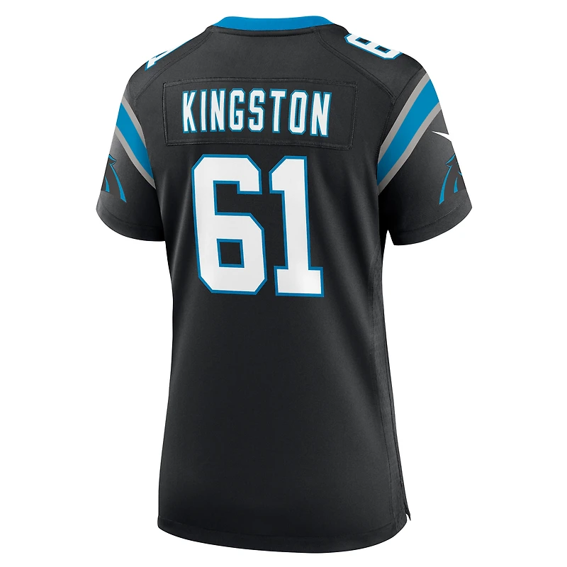 Maillot de match Nike Jarrett Kingston pour femme, noir, Carolina Panthers