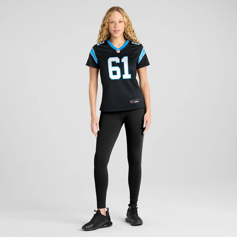 Maillot de match Nike Jarrett Kingston pour femme, noir, Carolina Panthers