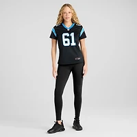 Maillot de match Nike Jarrett Kingston pour femme, noir, Carolina Panthers