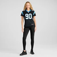 Maillot de match joueur retraité Nike Julius Peppers pour femme, noir, Carolina Panthers