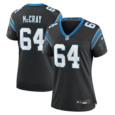 Maillot de match d'équipe Nike Justin McCray Black Carolina Panthers pour femme